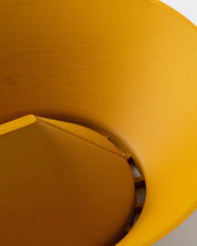 Close-up of 3D printed U Bowl texture in yellow ochre