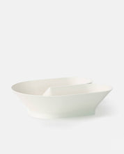 U Bowl modern sculptural fruit bowl in white eggshell by Cyrc