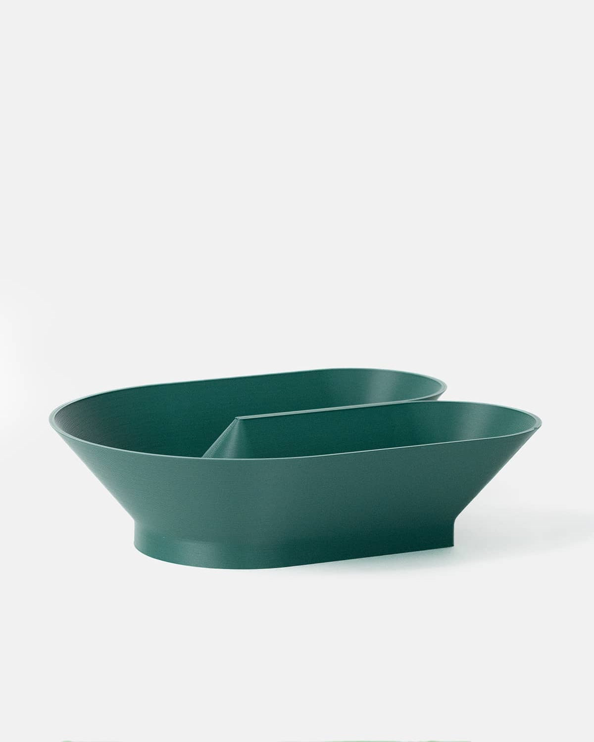U Bowl modern sculptural fruit bowl in green by Cyrc

