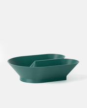 U Bowl modern sculptural fruit bowl in green by Cyrc


