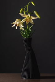 Vase à fleurs noir Conan - Cyrc décoration intérieure durable