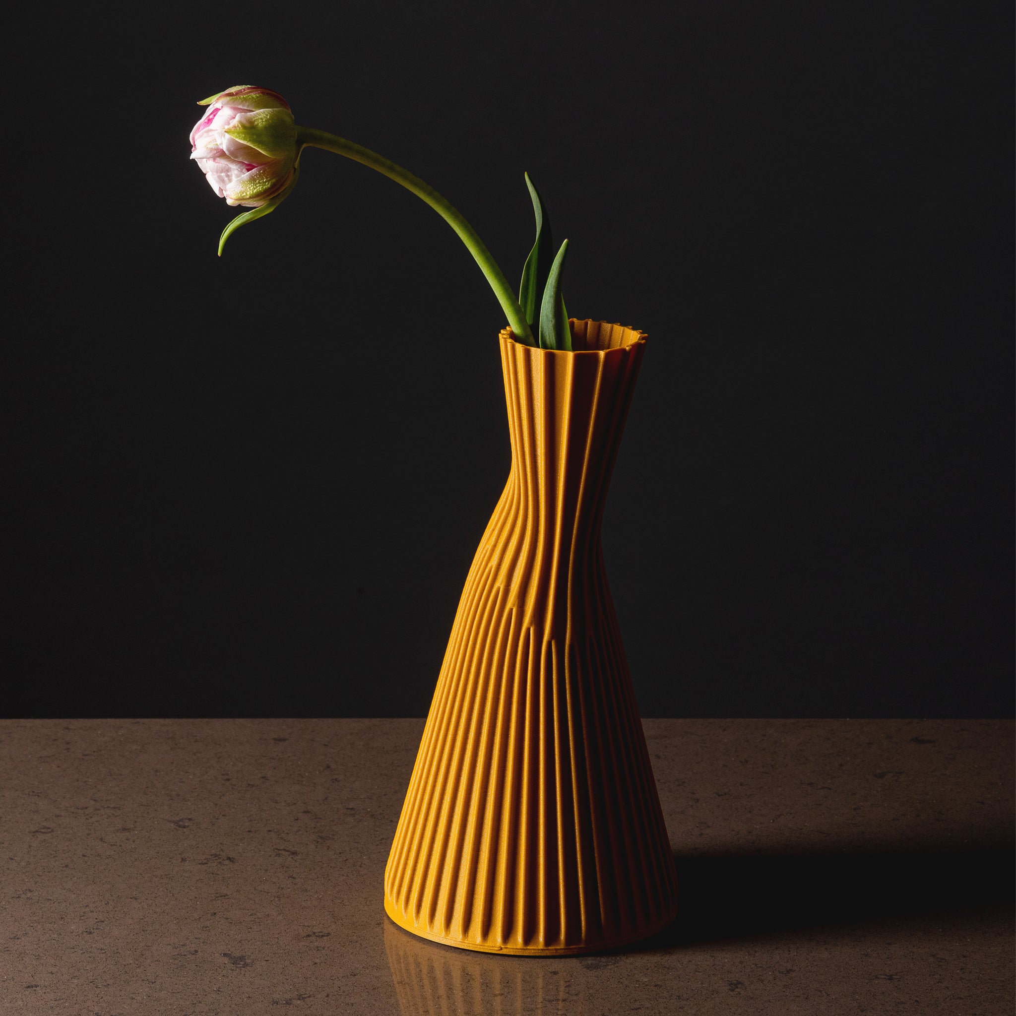 Conan ochre flower vase - Cyrc sustainable home decor