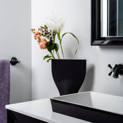 Fluke black vase - Cyrc sustainable home decor