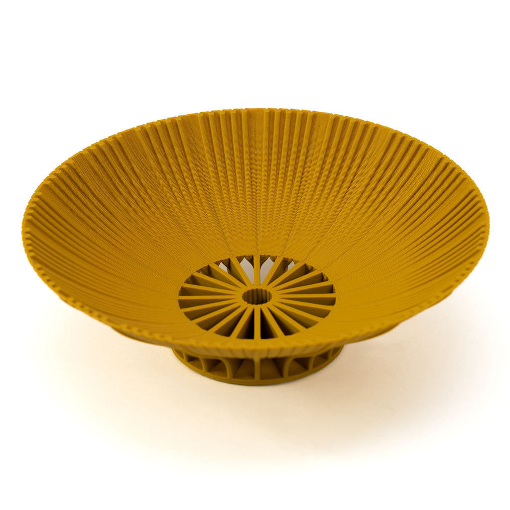 Ochre Radiant XI bowl by Cyrc, Sustainable home decor