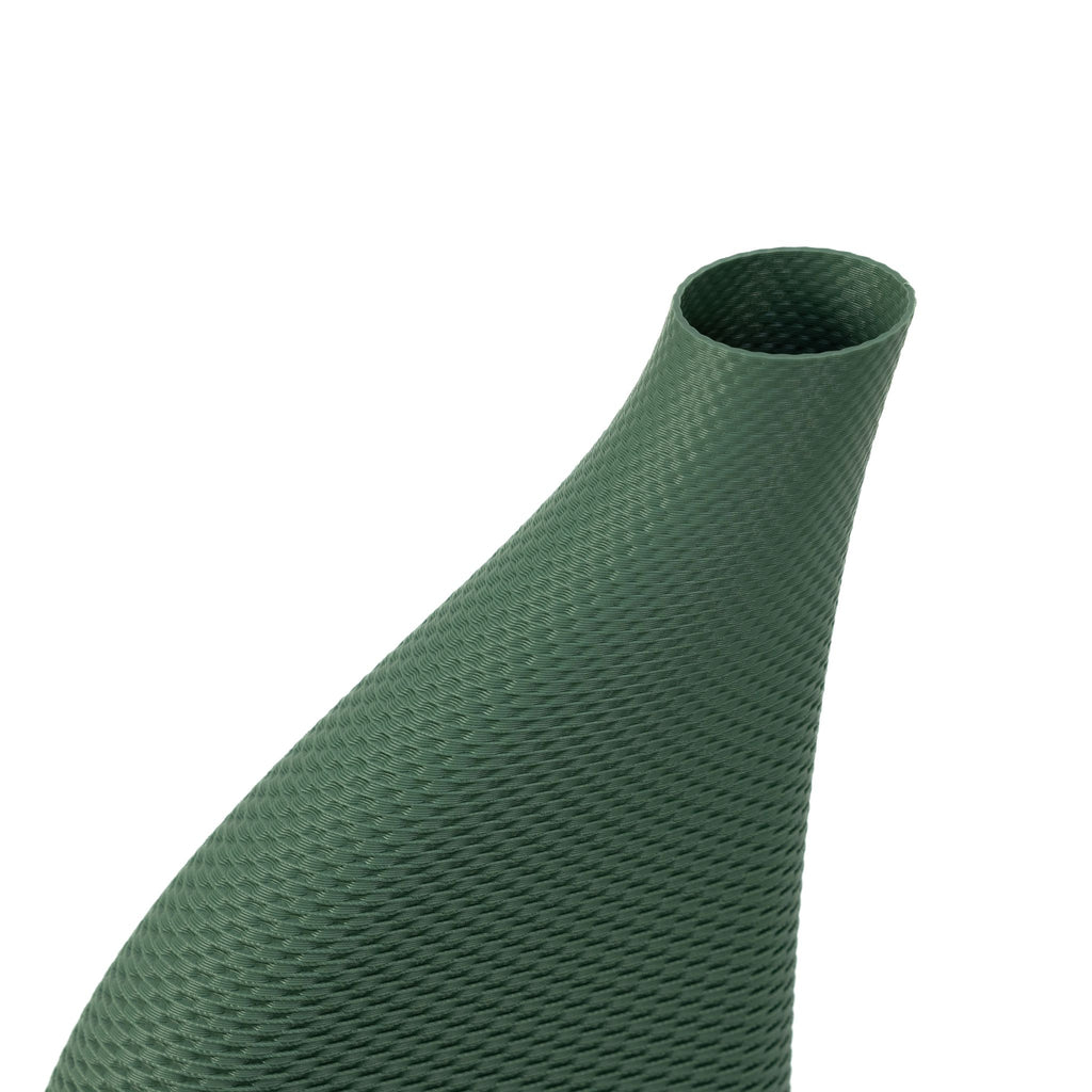 green wicker vase by cyrc. sustainable home decor