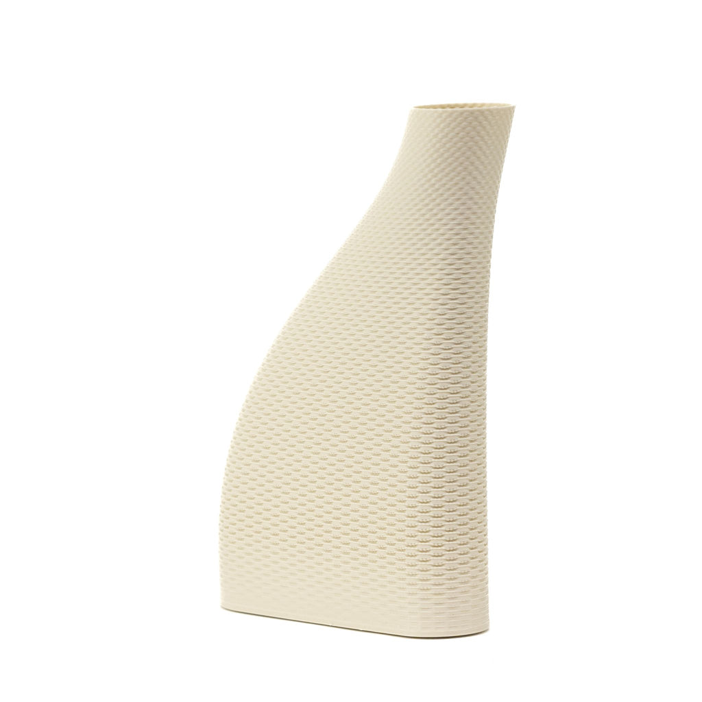 white wicker vase by cyrc. sustainable home decor