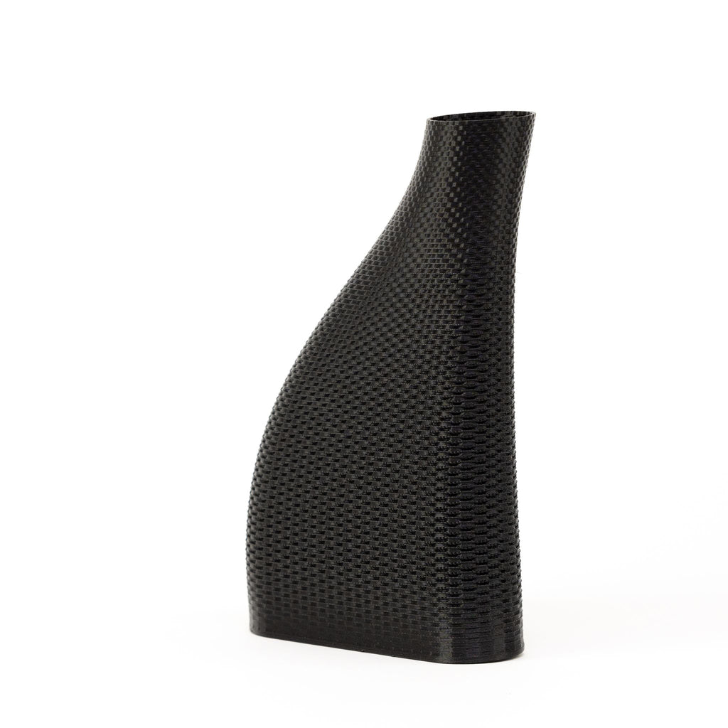 black wicker vase by cyrc. sustainable home decor